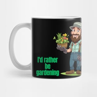 Cartoon design of a male gardener with humorous saying Mug